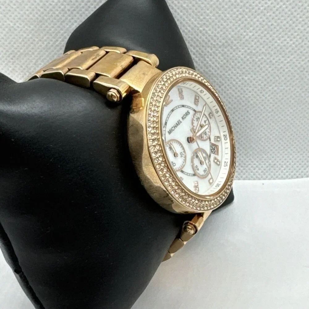Michael Kors Parker MK5491 Women's Gold Stainless Steel Analog Dial Watch JNA400